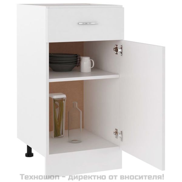 Шкаф с чекмеджета "Lyon", бял, 40x46x81,5 см, инженерно дърво