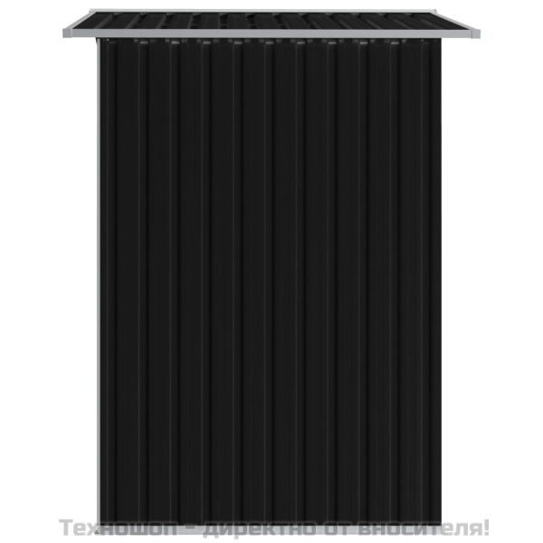 Градинска барака за съхранение антрацит стомана 204x132x186 см