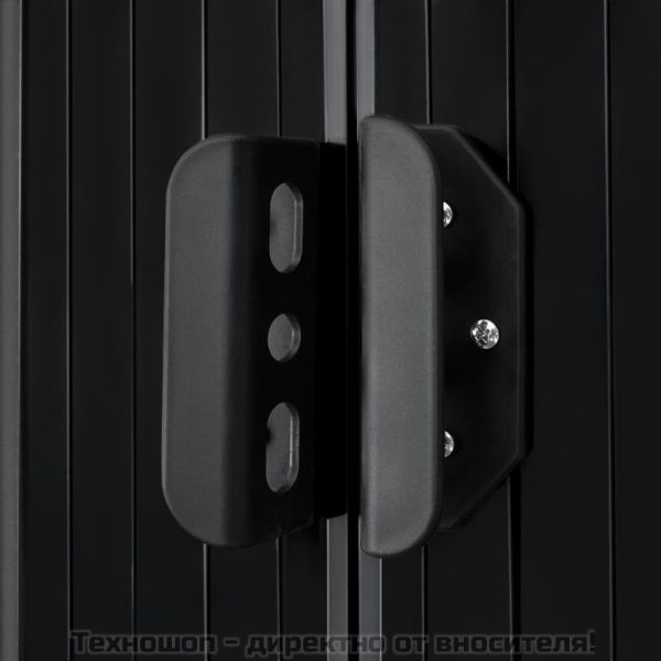 Градинска барака за съхранение антрацит стомана 204x132x186 см