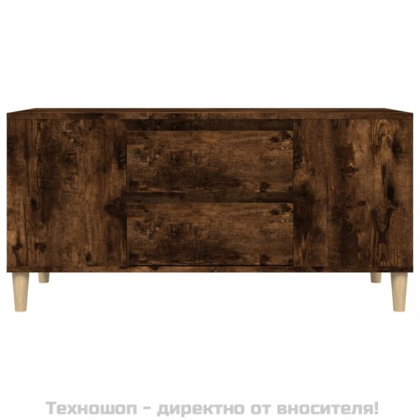 ТВ шкаф, опушен дъб, 102x44,5x50 см, инженерно дърво