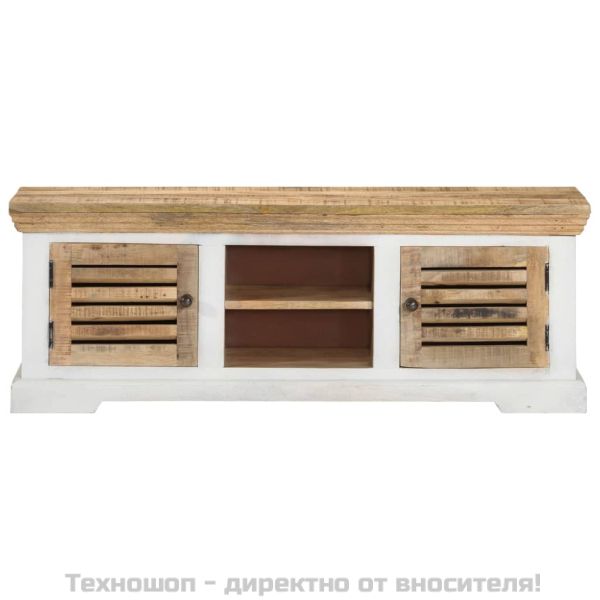 ТВ шкаф, 110x30x40 см, масивно мангово дърво
