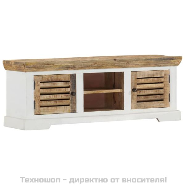 ТВ шкаф, 110x30x40 см, масивно мангово дърво