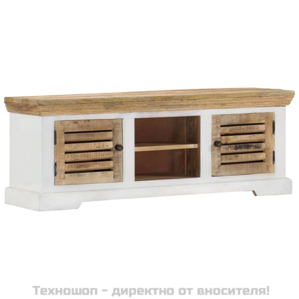 ТВ шкаф, 110x30x40 см, масивно мангово дърво