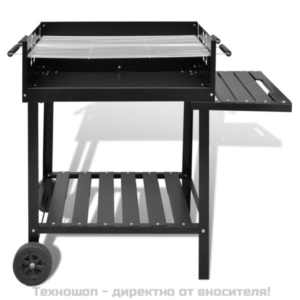 Барбекю на дървени въглища с две колелца