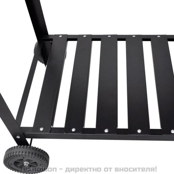 Барбекю на дървени въглища с две колелца