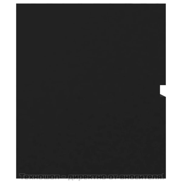 Долен шкаф за мивка, черен, 100x38,5x45 см, инженерно дърво