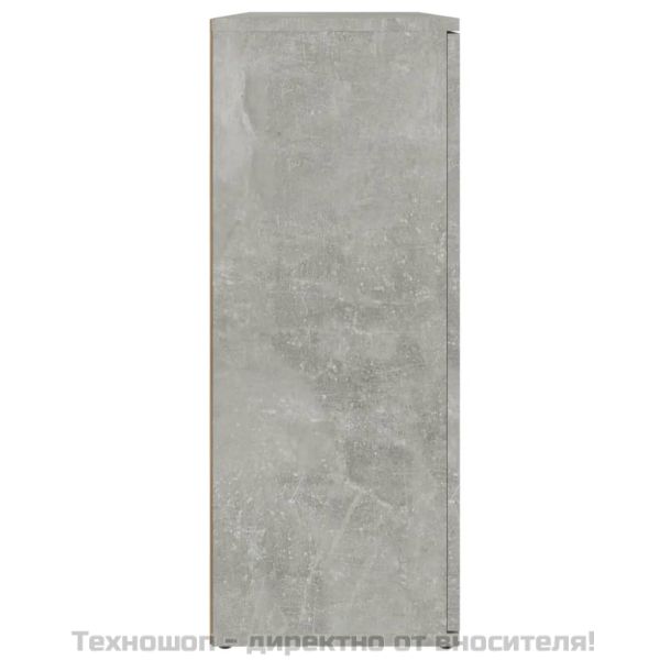 Сайдборд, бетонно сив, 91x29,5x75 см, инженерно дърво