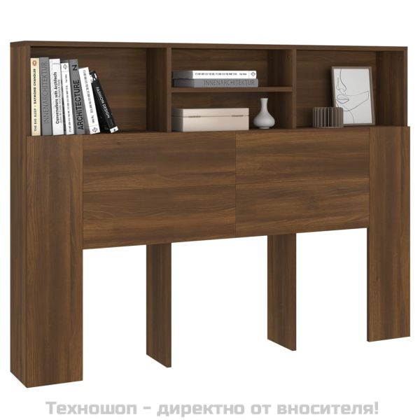 Табла за легло тип шкаф, кафяв дъб, 140x19x103,5 см