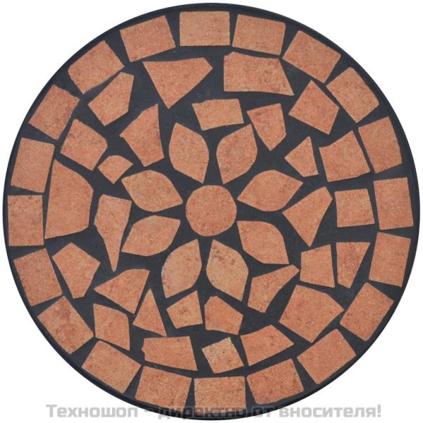 Мозаечна странична масичка за цветя, теракота