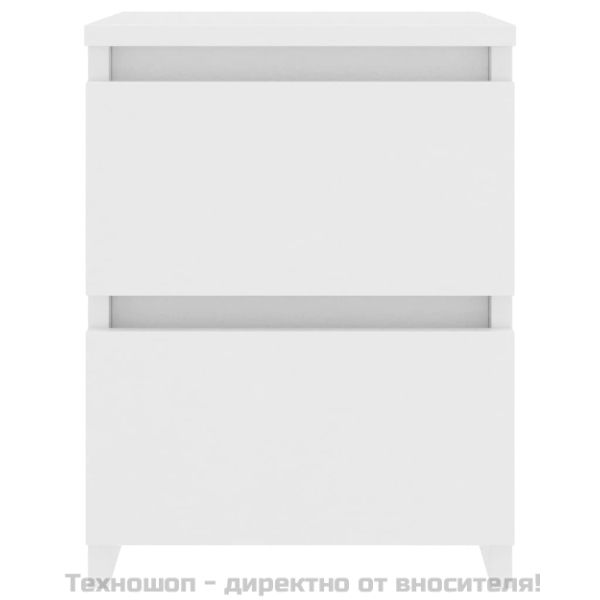 Нощно шкафче, бяло, 30x30x40 см, инженерно дърво
