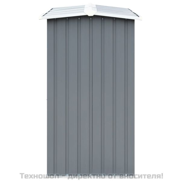 Навес за дърва, поцинкована стомана, 172x91x154 см, сив