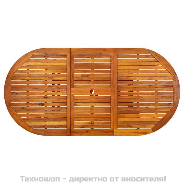 Градинска маса, 200x100x75 см, акация масив