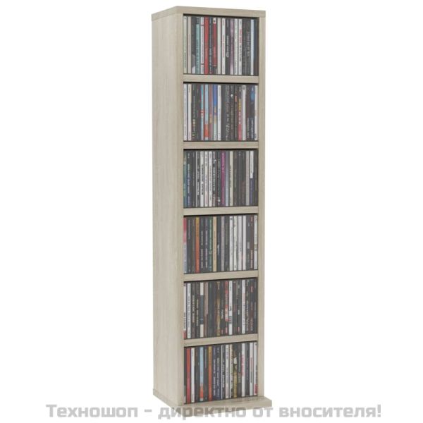 Етажерка за дискове, сонома дъб, 21x20x88 см, инженерно дърво