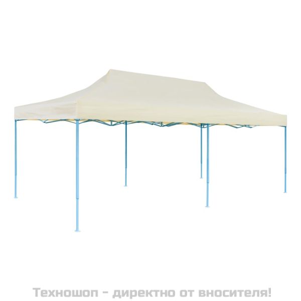 Сгъваема pop-up парти шатра, кремава, 3x6 м