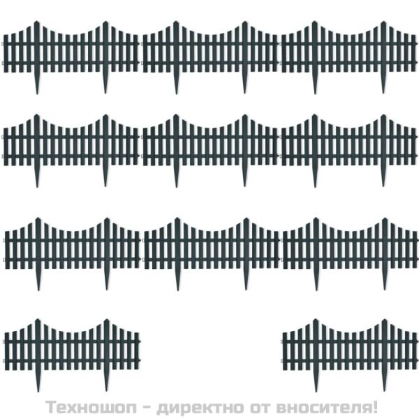 Палисада, 17 части, 10 м, зелена