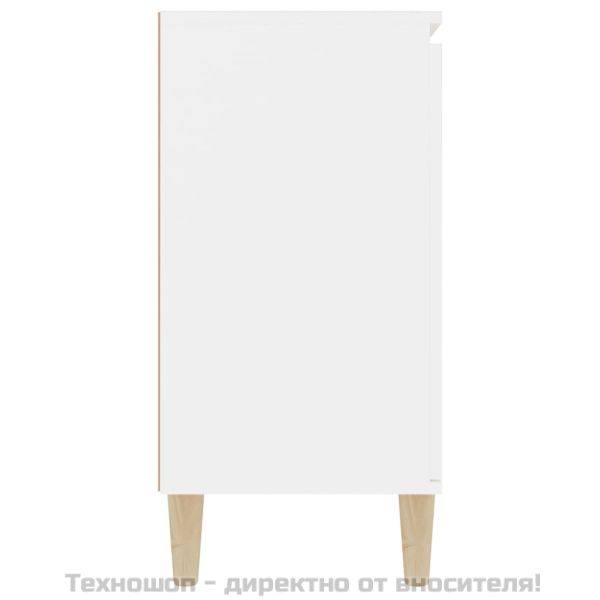 Бюфет, бял, 101x35x70 см, инженерно дърво
