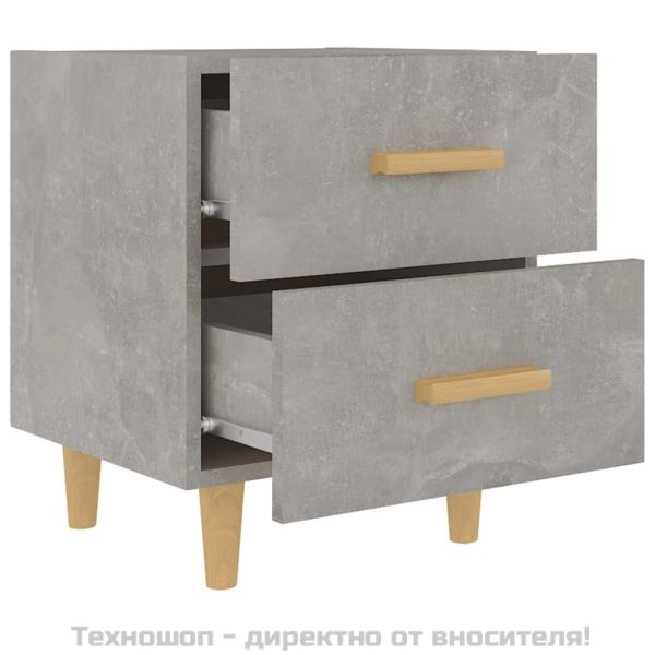 Нощни шкафчета, 2 бр, бетонно сиво, 40x35x47,5 см