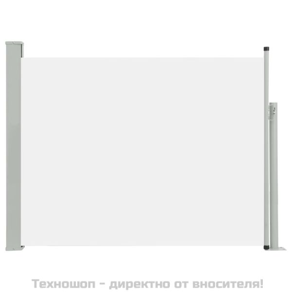 Прибираща се странична тента, 140x500 см, кремава