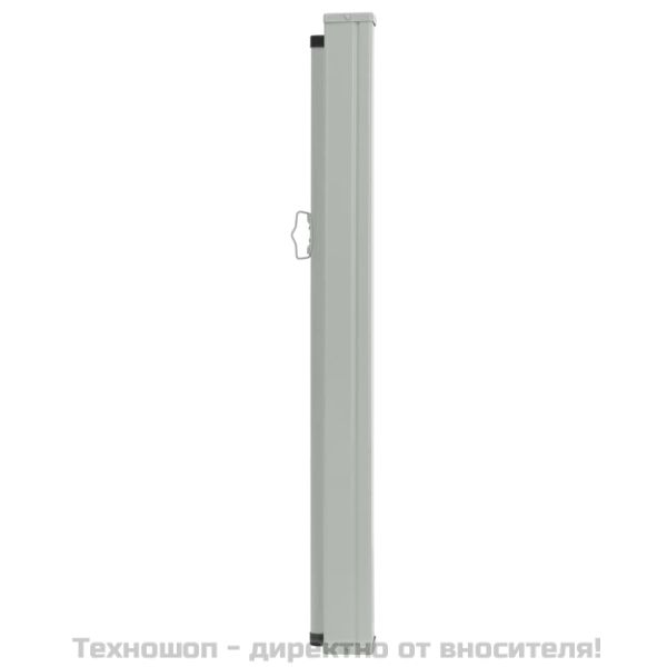 Прибираща се странична тента, 140x500 см, кремава