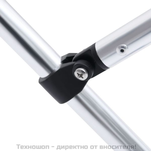 Тента за лодка, 2 дъги, бяла, 180x150x110 см