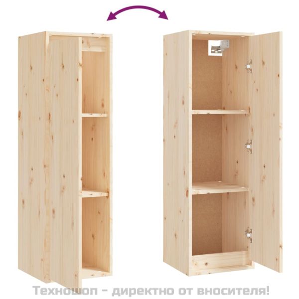 Стенни шкафове, 2 бр, 30x30x100 см, бор масив