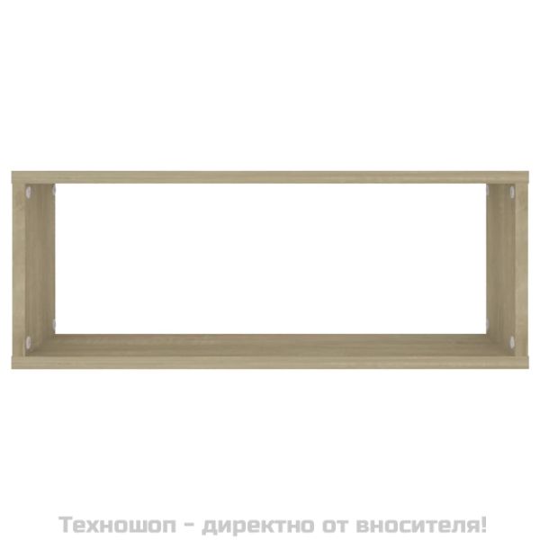 Стенни кубични рафтове, 2 бр, дъб сонома, 60x15x23 см
