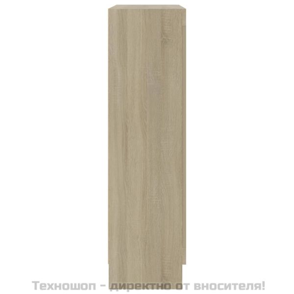 Шкаф витрина, дъб сонома, 82,5x30,5x115 см, ПДЧ