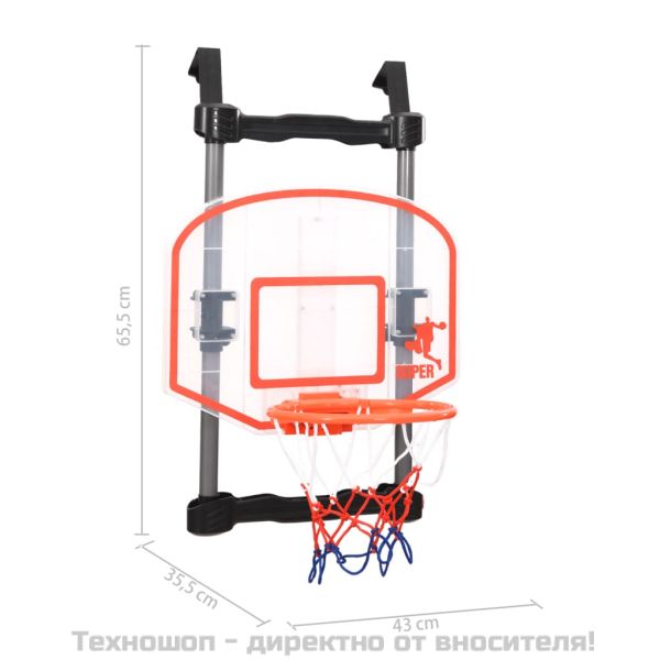 Детски комплект за баскетбол за врата регулируем