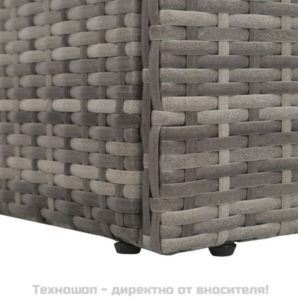 Градинско легло, сиво, 195x60 см, полиратан