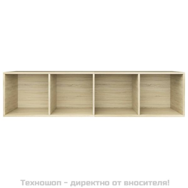 Библиотека/ТВ шкаф, дъб сонома, 36x30x143 см, инженерно дърво