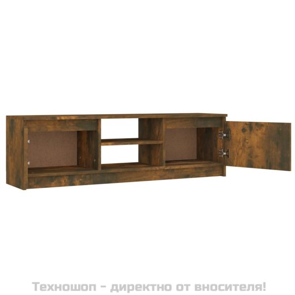 ТВ шкаф, опушен дъб, 120x30x35,5 см, инженерно дърво