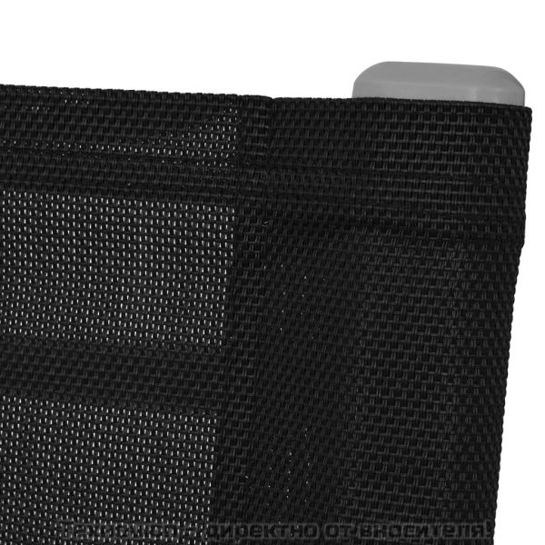 Градински люлеещи се столове, стомана и textilene, черни