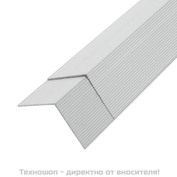 5 бр ъглови профили за декинг, алуминиеви, 170 см, сребристи