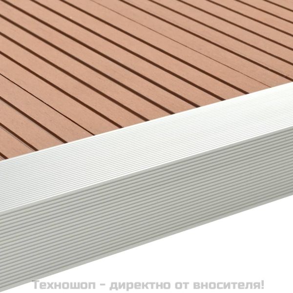 5 бр ъглови профили за декинг, алуминиеви, 170 см, сребристи