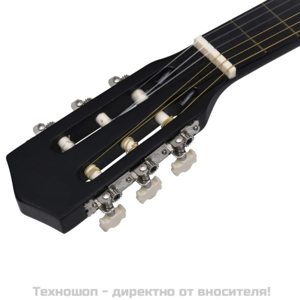 Уестърн класическа cutaway китара с 6 струни, черна, 38"