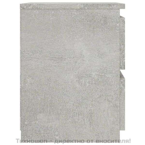 Нощни шкафчета, 2 бр, бетонно сив, 30x30x40 см, инженерно дърво