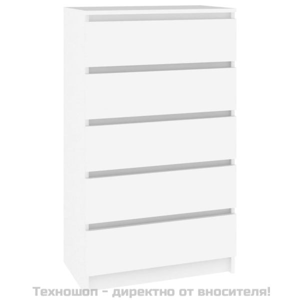 Скрин с чекмеджета, бял, 60x36x103 см, инженерно дърво