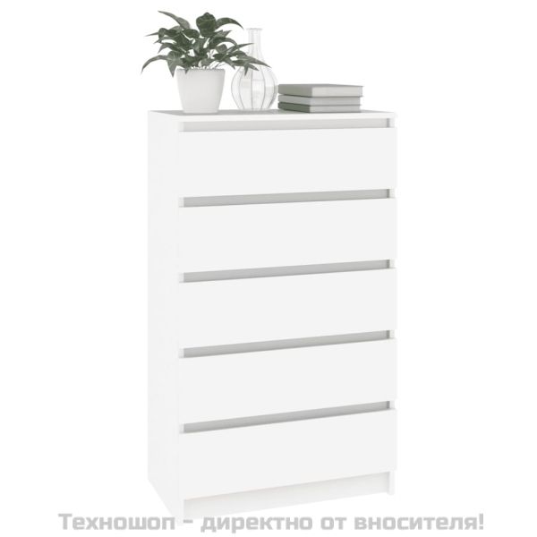 Скрин с чекмеджета, бял, 60x36x103 см, инженерно дърво