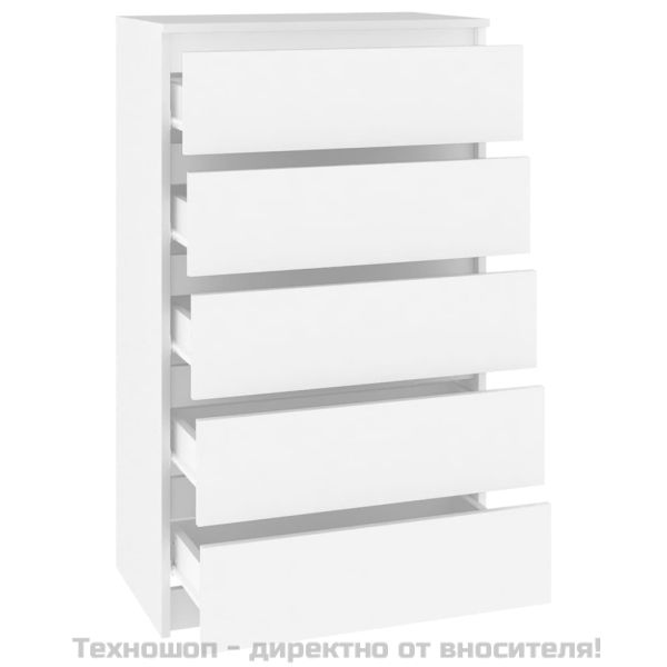 Скрин с чекмеджета, бял, 60x36x103 см, инженерно дърво