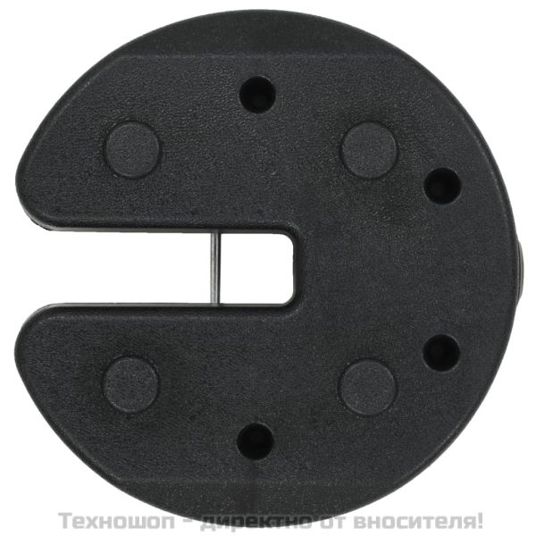 Тежести за укрепване на шатри, 4 бр, черни, 220x50 мм, бетон