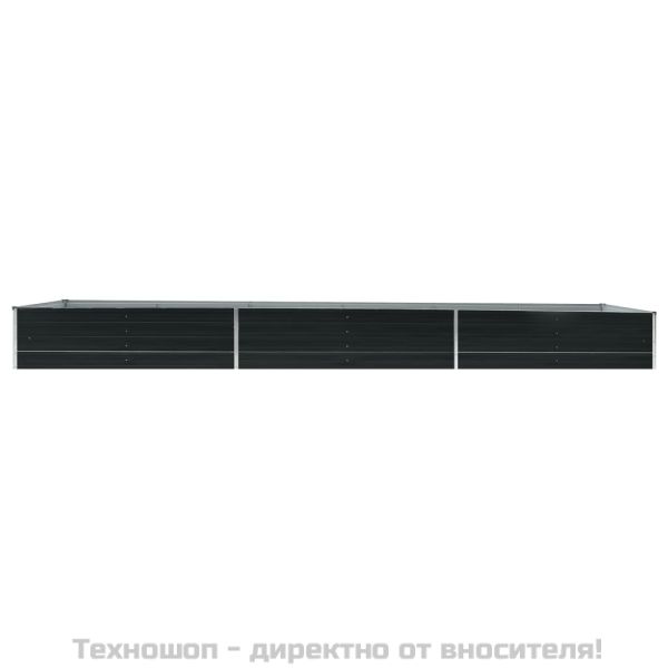 Градинска висока леха поцинкована стомана 480x80x45 см антрацит