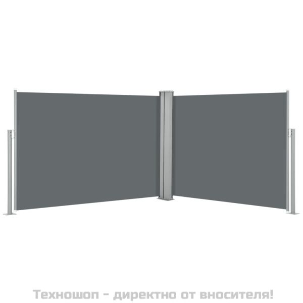 Прибираща се странична тента, антрацит, 100x1000 см