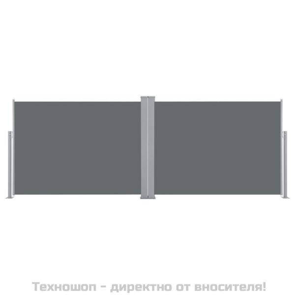Прибираща се странична тента, антрацит, 100x1000 см