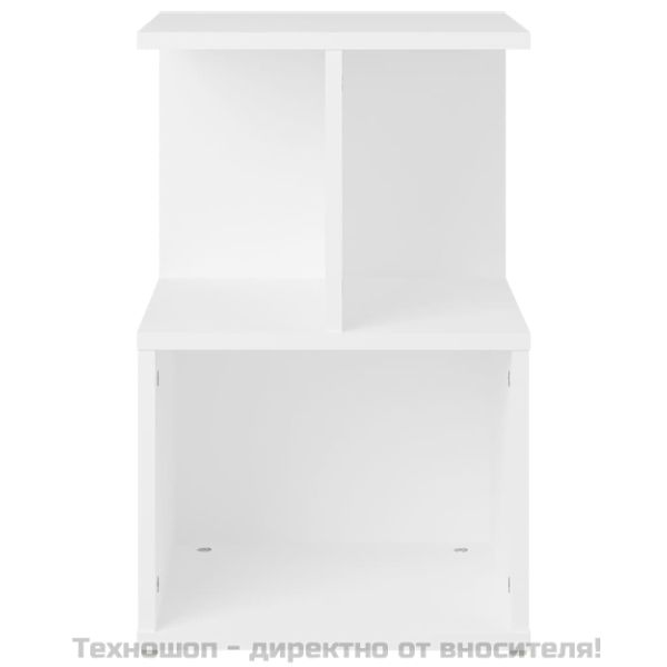 Шкафче за спалня, бяло, 35x35x55 см, инженерно дърво