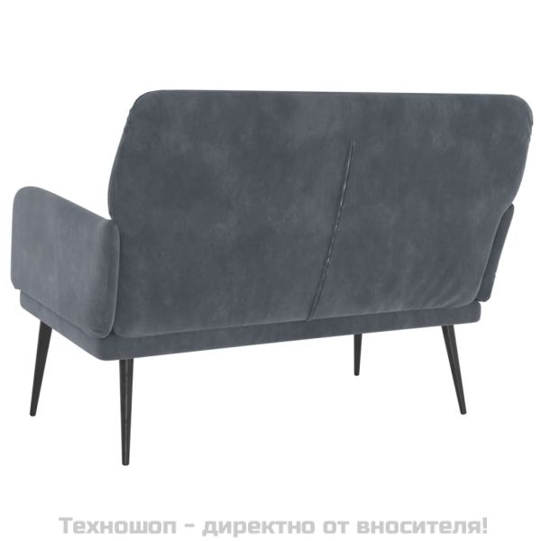 Пейка, тъмносива, 108x79x79 см, кадифе