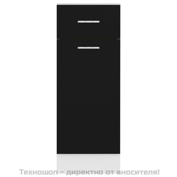 Шкаф с чекмеджета "Lyon", черен, 30x46x81,5 см, инженерно дърво