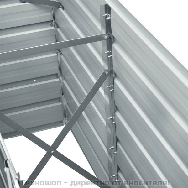 Градинска висока леха поцинкована стомана 240x40x77 см кафява