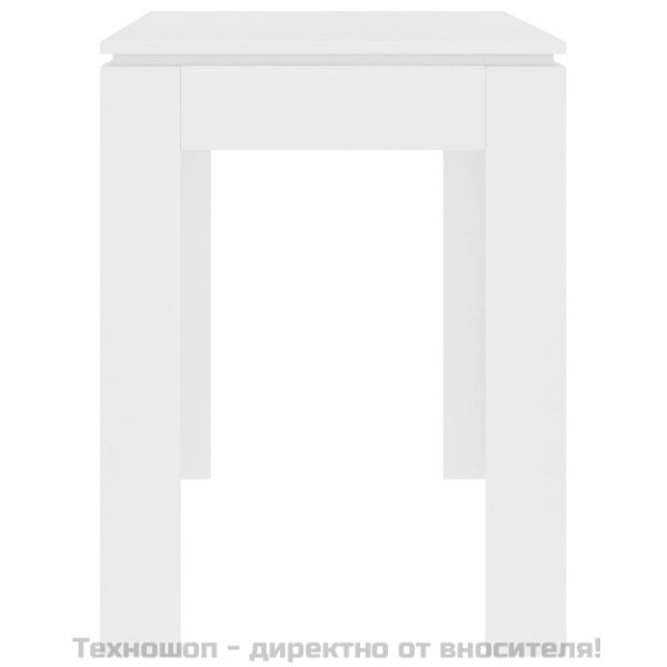 Трапезна маса, бяла, 120x60x76 см, инженерно дърво