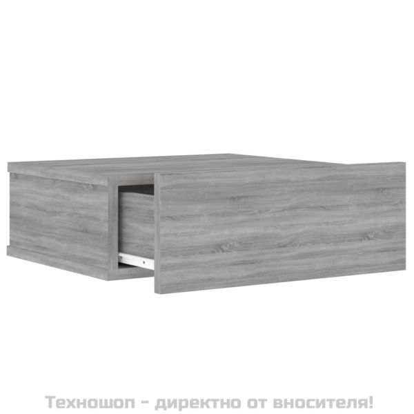 Плаващи нощни шкафчета 2 бр сив сонома 40x30x15 см инж. дърво