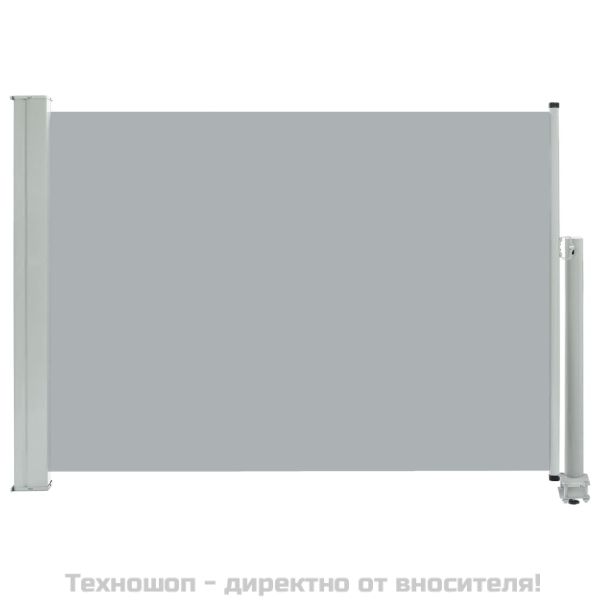Прибираща се дворна странична тента, 80x300 см, сива